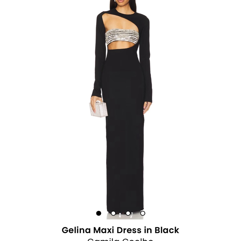 Black and Gold Asymmetrical Cut-Out Bodycon Gown